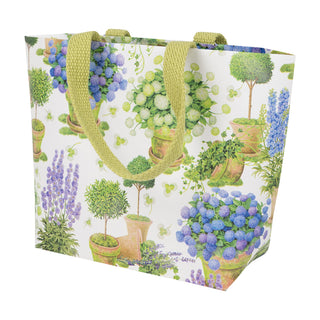 Potted Hydrangeas Small Tote Sz 8-1/2 X 5-3/4 X 2-1/2