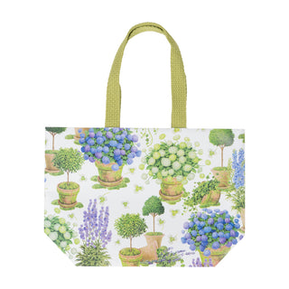Potted Hydrangeas Small Tote Sz 8-1/2 X 5-3/4 X 2-1/2