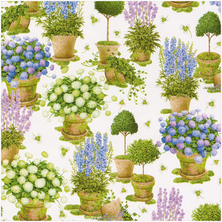 Potted Hydrangeas Gift Wrap - One 30" X 8' Roll