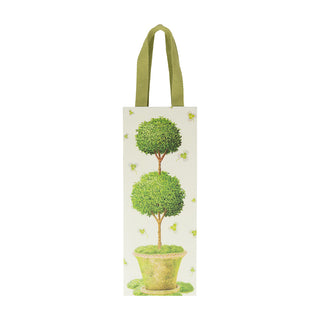 Potted Topiary Bottle Bag 5 X 3 1/2 X 13