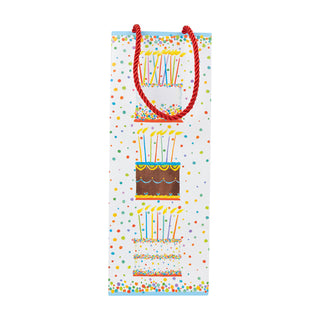 Birthday Cake Bottle Bag 5 X 3 1/2 X 13