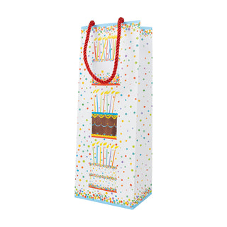 Birthday Cake Bottle Bag 5 X 3 1/2 X 13