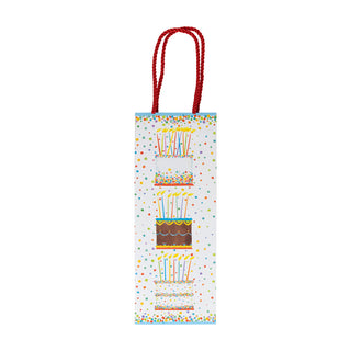Birthday Cake Bottle Bag 5 X 3 1/2 X 13