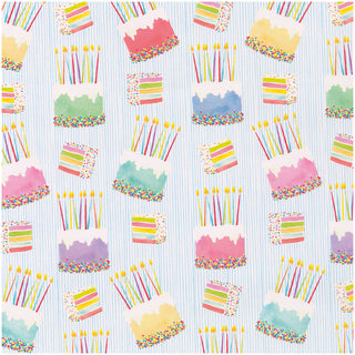 Birthday Cake Gift Wrap - One 30" X 8' Roll