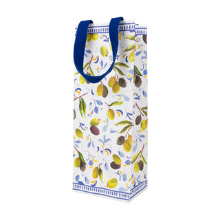 Mediterranean Blue Bottle Bag 5 X 3 1/2 X 13