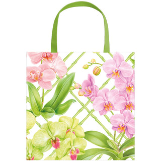 Orchid Conservatory Small Square Gift Bag - 5.75"L x 2.5" W x 5.75"H - includes 1 bag
