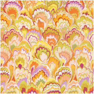 Marbled Ceramica Raspberry & Chartreuse Gift Wrap - One 30" X 8' Roll