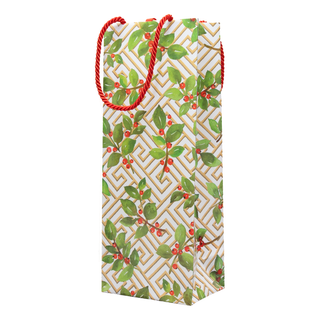 Holly And Fretwork Gift Bags - includes 1 Gift Bags