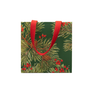 Evergreen And Berries Dark Green Gift Bags - includes 1 Gift Bags