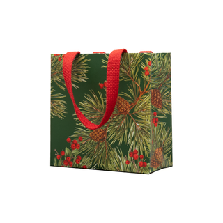 Evergreen And Berries Dark Green Gift Bags - includes 1 Gift Bags