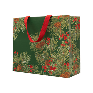 Evergreen And Berries Dark Green Gift Bags - includes 1 Gift Bags