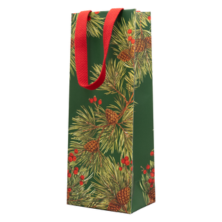 Evergreen And Berries Dark Green Gift Bags - includes 1 Gift Bags