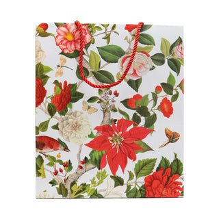 Christmas Chinoiserie Large Gift Bag 10"L x 4.75"W x 11.75"H - includes 1 bag