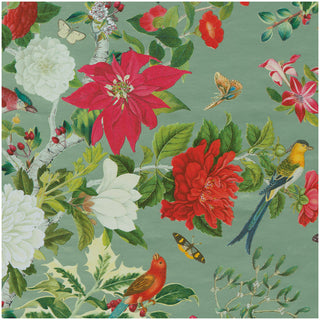 Christmas Chinoiserie Celadon Foil Roll Wrap - includes 1 Roll Wrap