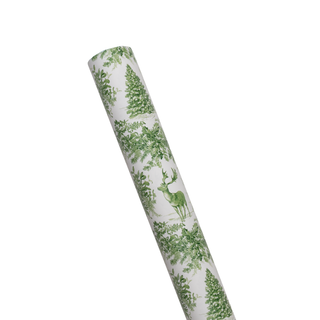 Christmas Toile Green Roll Wrap - includes 1 Roll