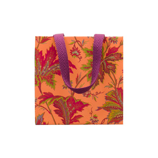 Paisley Leaves Coral Gift Bags - includes 1 Gift Bags