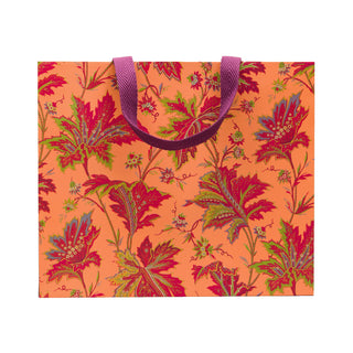Paisley Leaves Coral Gift Bags - includes 1 Gift Bags