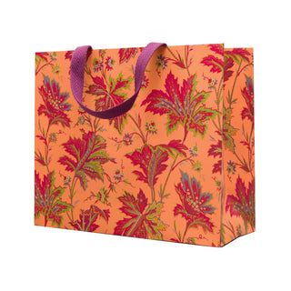 Paisley Leaves Coral Gift Bags - includes 1 Gift Bags