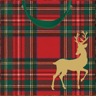 Royal Plaid Reindeer Gift Bags - includes 1 Gift Bags