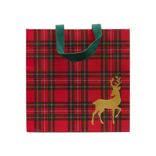 Royal Plaid Reindeer Gift Bags - includes 1 Gift Bags
