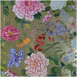 A Profusion Of Flowers Gold Foil Gift Wrap 101551RCF