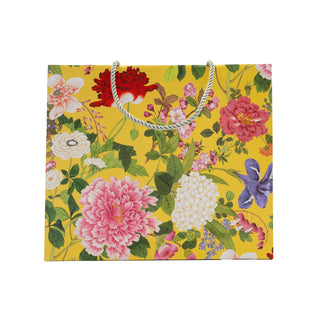 A Profusion Of Flowers 2 Yellow Large Gift Bag - 11.75"L x 4.75"W x 10"H - includes 1 bag