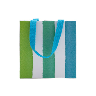 Cafe Stripe Cool Small Square Gift Bag - 5.75"L x 2.5" W x 5.75"H - includes 1 bag
