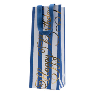 Happy Birthday Calligraphy Bottle Bag 5"L x 3.5"W x 13"H - includes 1 bag