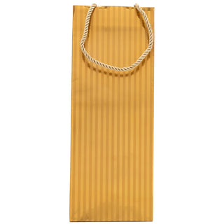 Shadow Stripe Gold Bottle Bag 5"L x 3.5"W x 13"H - includes 1 bag