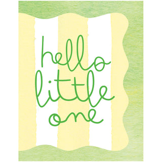 Hello Little One Stripe Gift Enclosure Cards - includes 4 cards & envelopes