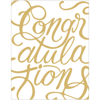 Congratulations Calligraphy Foil Gift Enclosure Cards - includes 4 cards & envelopes