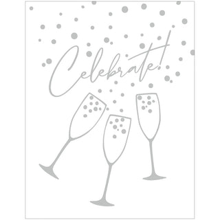 Celebrate Flutes Foil Gift Enclosure Cards - includes 4 cards & envelopes