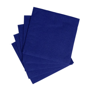 Paper Linen Navy Blue Napkin Solid Airlaid Cocktail-15 In