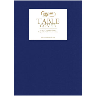 Paper Linen Navy Blue Solid Airlaid Tablecover 5.2'X8.2