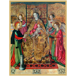 Virgin & Child with St. Ines English Language Holiday Cards - 5 cards & 5 envelopes