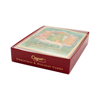 Wintry Window View Classic Boxed Christmas Cards - includes 15 cards & envelopes