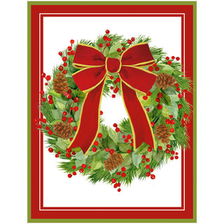 White Pine And Red Bow Wreath Cmas C Size Cello 5 Pack-Uk