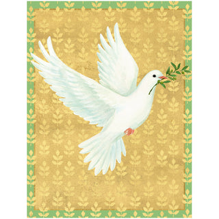 Golden Peace Dove Blank Classic Christmas Cards - includes 5 cards & envelopes