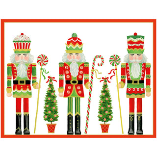 Row Of Nutcrackers Blank Classic Christmas Cards - includes 5 cards & envelopes