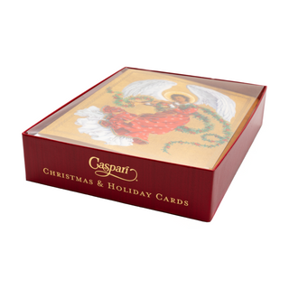 Angel With Garland Large Boxed Christmas Cards - includes 15 Boxed Christmas Cards