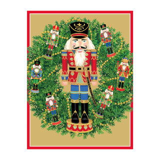 Nutcracker Wreath Blank Classic Christmas Cards - includes 5 cards & envelopes