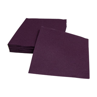 Paper Linen Aubergine Napkin Solid Airlaid Cocktail-15 In