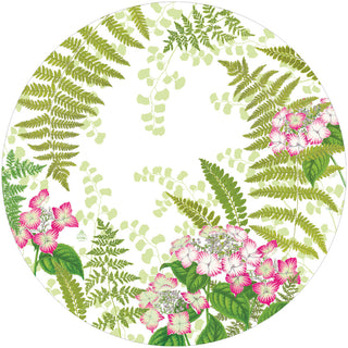 Fern Garden Paper Placemats Round 12-In