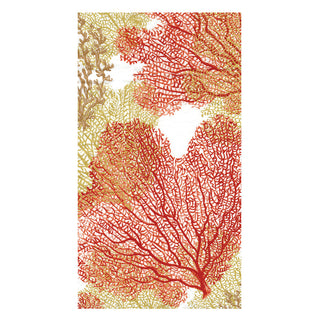 Sea Fans-Coral Guest Towel - package of 15