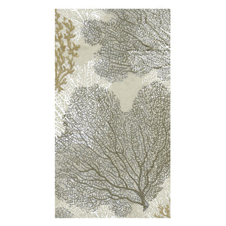 Sea Fans-Taupe Guest Towel - package of 15