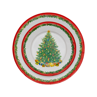 Christmas Tree Paper Dinner Plates - includes 8 Paper Dinner Plates