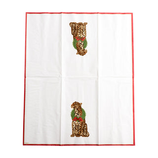 Wild Christmas Ivory Guest Towel
