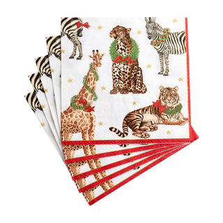 Wild Christmas Ivory Napkin Luncheon