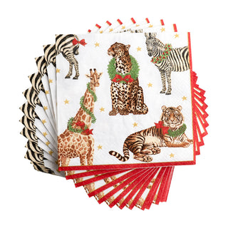 Wild Christmas Ivory Napkin Luncheon