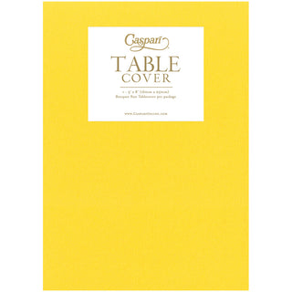 Yellow-Paper Linen Solid Airlaid Tablecover 5.2'X8.2